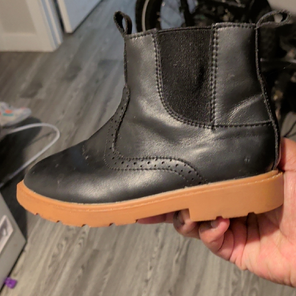 Children's Black and Tan Chelsea Boots